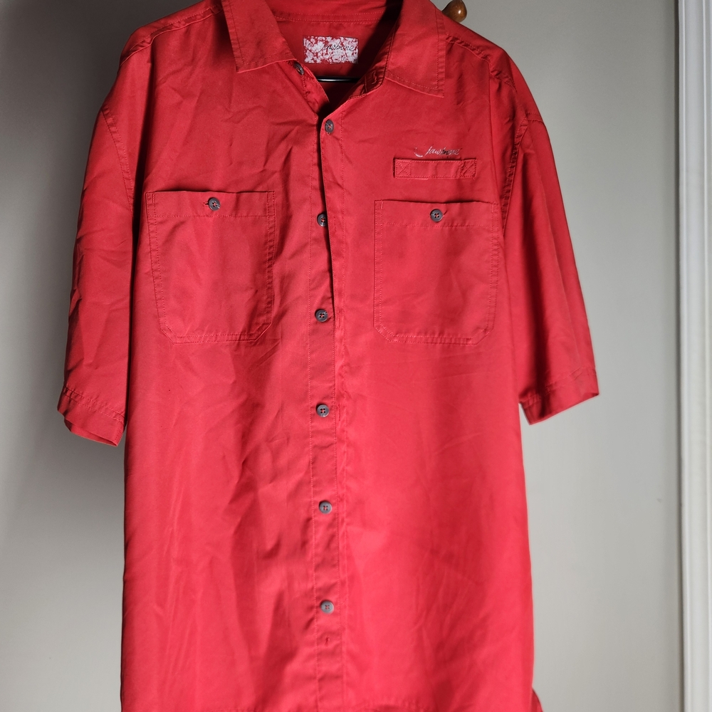 Jawbone Men’s Vented Fishing Shirt – Large – Minor Logo Wear & Small Holes